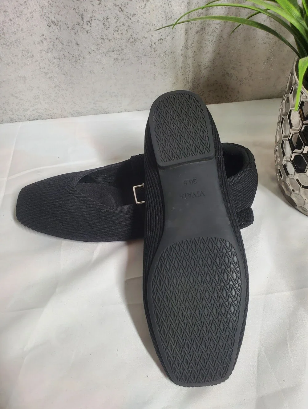 VIVAIA Margot Mary Jane Flats Black Size 36.5